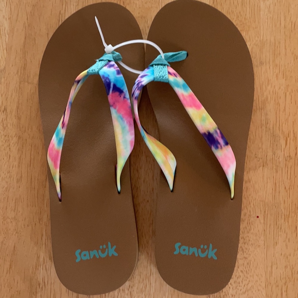 ⭐️SALE⭐️ SANUK "Ashland Tie Dye" Flip Flops - Picture 6 of 8